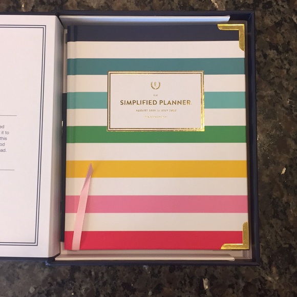 \u201cHappy Stripe\u201d Simplified Planner through Emily Ley NWT photo relating to Emily Ley Planner named \u201cHappy Stripe\u201d Simplified Planner through Emily Ley NWT